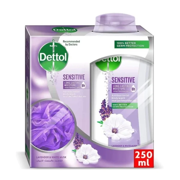 ديتول جل استحمام 250 مل لافندر للبشره الحساسه