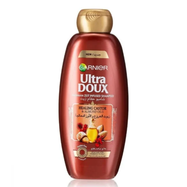 غارنييه شامبو شعر 200 مل الترا دوكس زيت الخروع واللوز المعالج