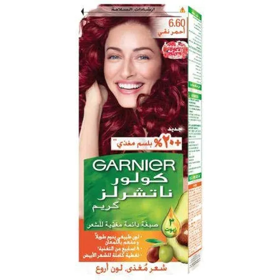 غارنييه صبغه شعر طبيعيه 6 60 احمر نقي