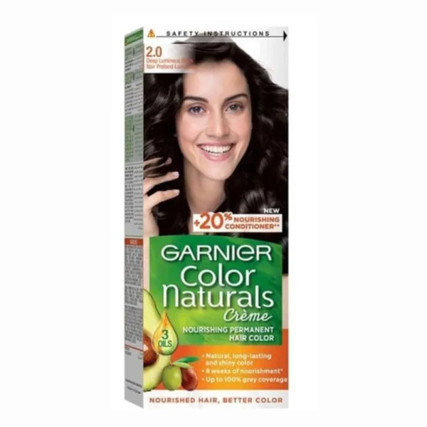 غارنييه صبغه شعر طبيعيه 2 0 اسود عميق لامع