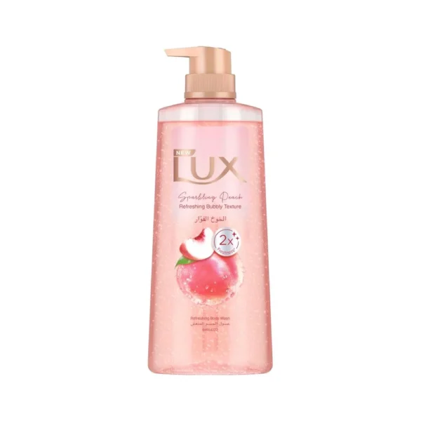 لوكس جل استحمام 400 مل ملمس منعش ورغوي الخوخ الفوار