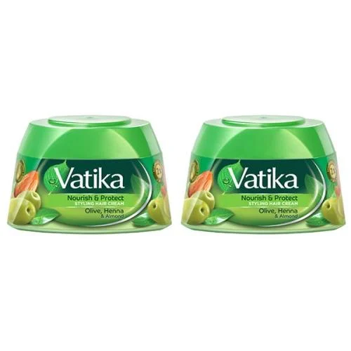 فاتيكا كريم شعر للحمايه والتغذيه بالزيتون والحناء واللوز 2 × 140 مل
