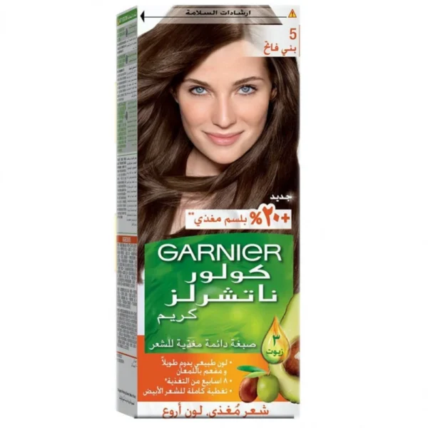 غارنييه صبغه شعر طبيعيه 5 بني فاتح